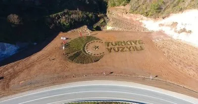 Artvin’de 36 bin fidanla Türkiye Yüzyılı logosu işlendi #artvin