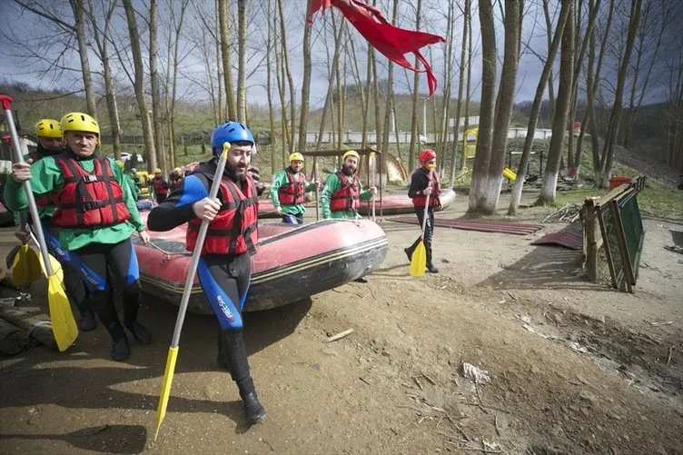 Melen Çayı’nda rafting sezonu açıldı
