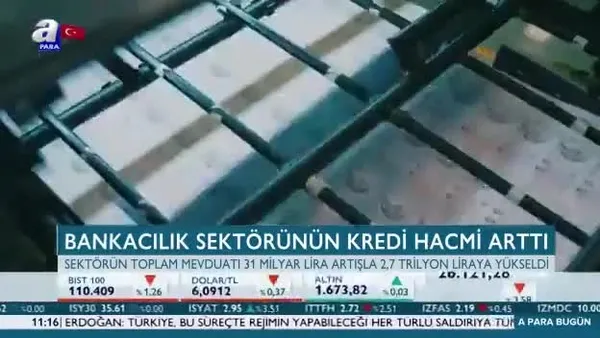 Bankacılık sektörünün kredi hacmi arttı