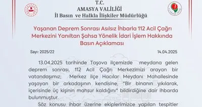 Amasya’da “Bina yıkıldı” ihbarına 2 bin 849 TL ceza! #amasya