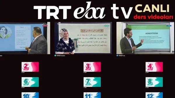 TRT EBA TV izle! (6 Nisan 2020 Pazartesi) 'Uzaktan Eğitim' Ortaokul, İlkokul, Lise dersleri canlı yayın | Video