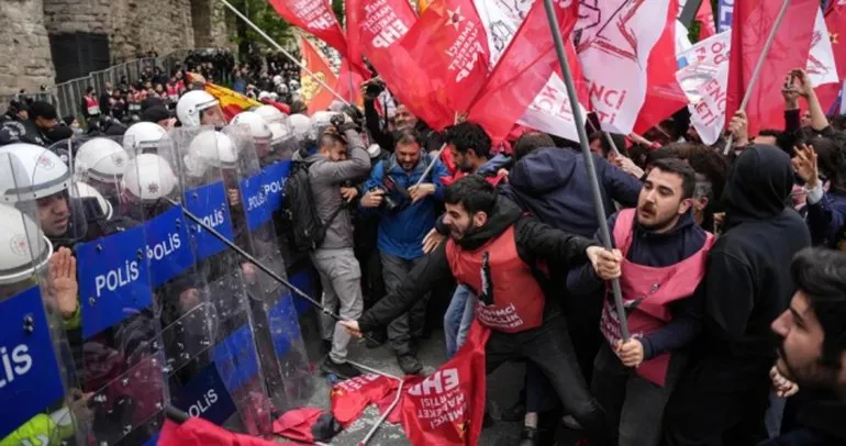 1 Mayıs gösterilerinde polise saldıran 65 kişi adliyede