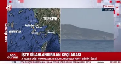 Son Dakika: A Haber Yunanistan’ın silahlandırdığı Keçi Adası’nı görüntüledi! | Video