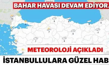 Meteoroloji’den son dakika uyarısı: İstanbullulara güzel haber, bahar havası devam edecek!