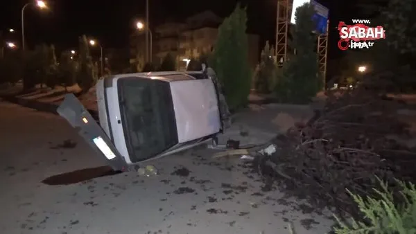 Kaza yaptığı otomobilini olay yerinde bırakıp gitti | Video