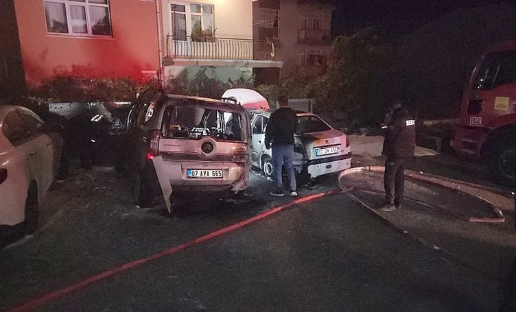 Yer Konya: Polis memurunun aracını kundakladılar!