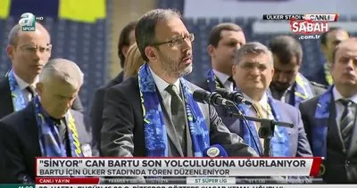 Gençlik ve Spor Bakanı Mehmet Muharrem Kasapoğlu, Can Bartu’nun cenaze töreninde konuştu