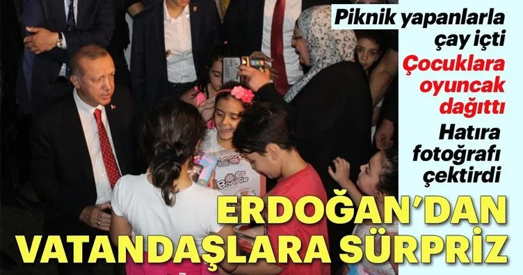 Başkan Erdoğan, Zeytinburnu sahilinde vatandaşlarla sohbet etti