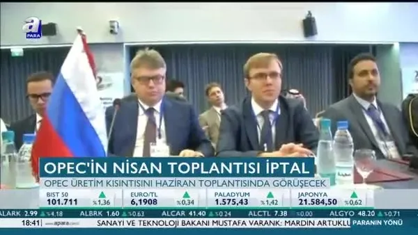 OPEC Nisan toplantısı iptal