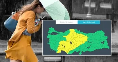 SON HAVA DURUMU RAPORU: Pazar günü plan yapanlar dikkat: Meteoroloji’den 20 ile sarı kodlu uyarı
