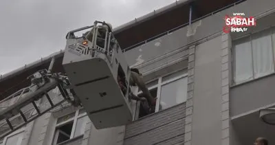 Bağcılar’da 6 katlı binada yangın paniği! Yangında mahsur kalan çocuklar böyle kurtarıldı | Video