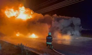 Milas’ta yolcu otobüsünde yangın: Faciadan dönüldü