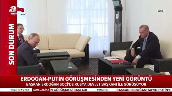 Cumhurbaşkanı Erdoğan - Rusya Devlet Başkanı Putin görüşmesinden yeni görüntüler