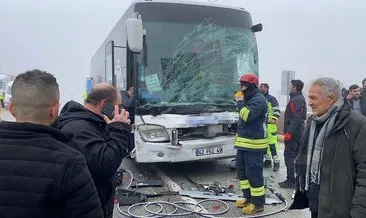 Konya'da otobüs ve otomobillerin de karıştığı 6 araçlı zincirleme kaza: 5 yaralı #ankara