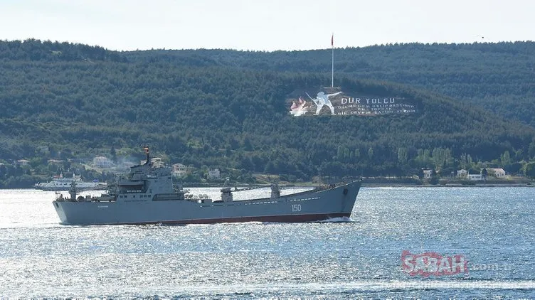 Rus savaş gemisi ’Saratov’, Çanakkale Boğazı’ndan geçti