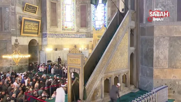 Ali Erbaş, Ayasofya Camii’nde Cuma hutbesini Filistin için okudu | Video