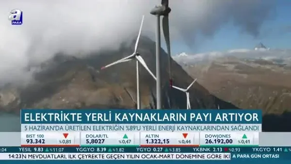 Elektrikte yerli kaynakların payı artıyor