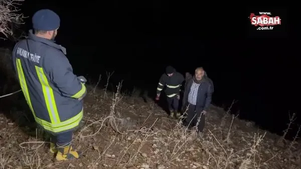 Gezgin genç mahsur kaldığı kayalıktan kurtarıldı | Video