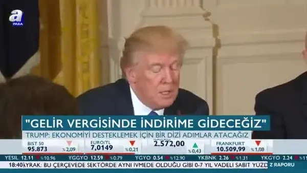 Trump'tan gelir vergisi için indirim sinyali