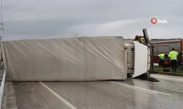 Yağışlı hava kazayı beraberinde getirdi