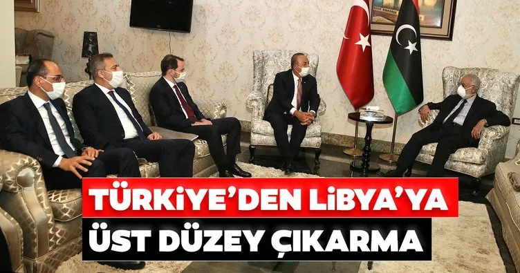 Son dakika: Türk heyet Libya'da! Hazine ve Maliye Bakanı Albayrak ve Dışişleri Bakanı Çavuşoğlu, Serrac ile görüştü