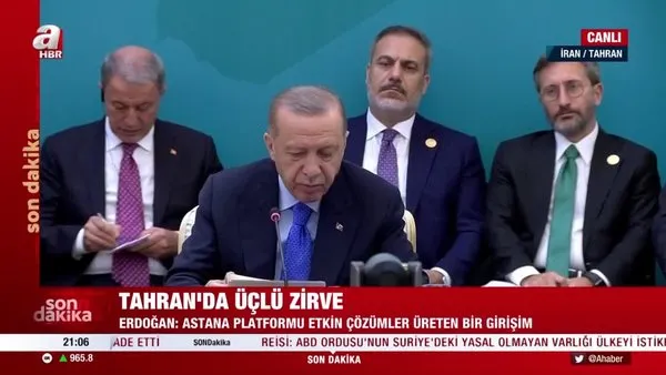 Son dakika: Tahran'da üçlü zirve başladı! Başkan Erdoğan’dan önemli açıklamalar | Video