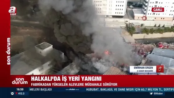 SON DAKİKA: İstanbul Halkalı'da geri dönüşüm tesisinde büyük yangın! Kilometrelerce uzaktan... | Video