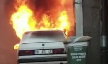 Bursa’da LPG’li araç böyle yandı!