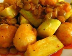 Bulgur köfteli kabak yemeği