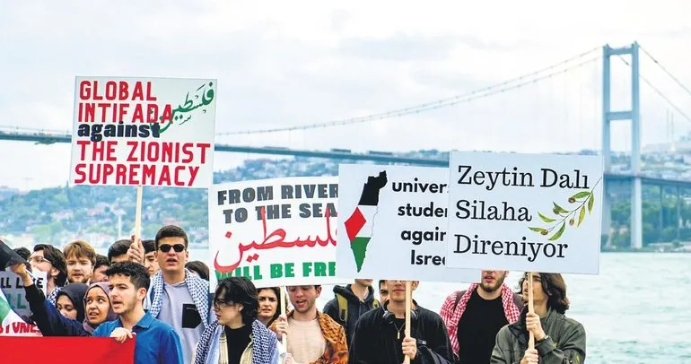 Türk öğrenciler Filistin için tek ses tek yürek