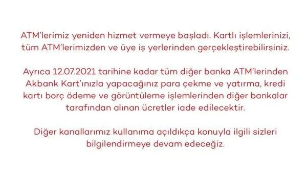 akbank sistem arizasinda son durum 2021 akbank mobil uygulamasindaki sistem arizasi duzeldi mi sorun devam ediyor mu akbank duzeldi mi sorun cozuldu mu son dakika haberler