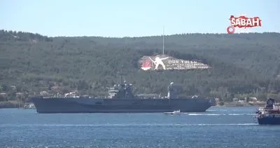 ABD’nin amiral gemisi USS Mount Whitney, Çanakkale Boğazı’ndan geçti | Video