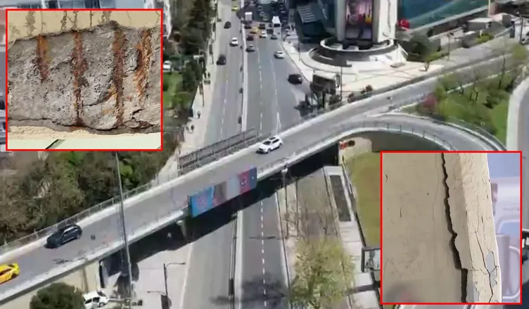 İstanbul’un kalbindeki Koç Köprüsü tehlike saçıyor! Altından hem araç hem yaya geçiyor: Çöktü çökecek!