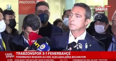 Trabzonspor-Fenerbahçe maçı sonrası Ali Koç’tan hakeme sert sözler! Katlettiler...