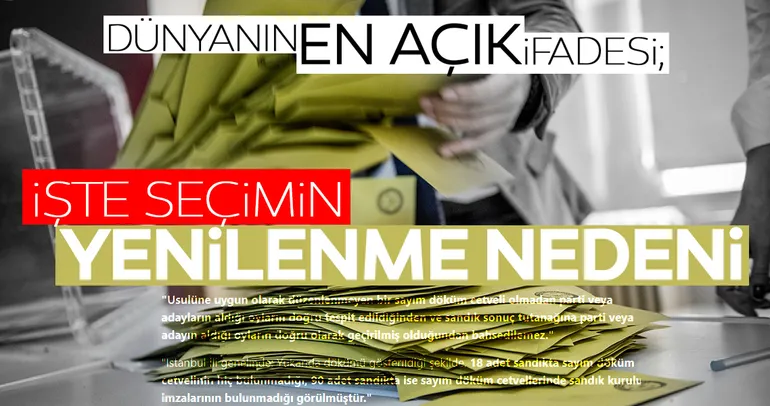 YSK’nın gerekçeli kararı ve İstanbul seçiminin yenilenme nedeni
