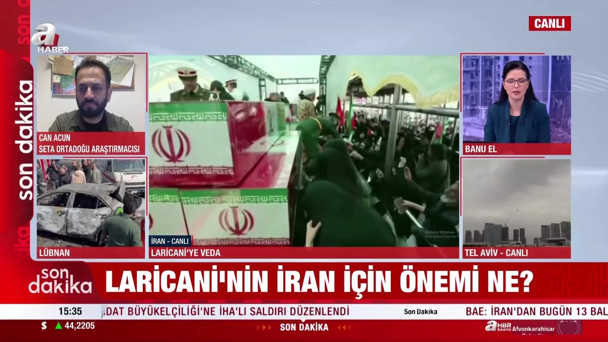 Laricani için cenaze töreni düzenleniyor | Video videosunu izle Laricani için cenaze töreni düzenleniyor | Video videosunu izle