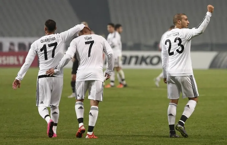 Beşiktaş-Skenderbeu maçından kareler