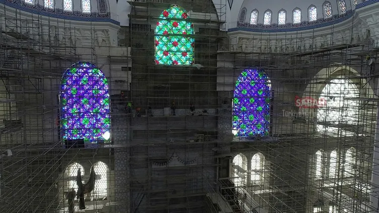 Çamlıca Camii'nin içi ilk kez görüntülendi