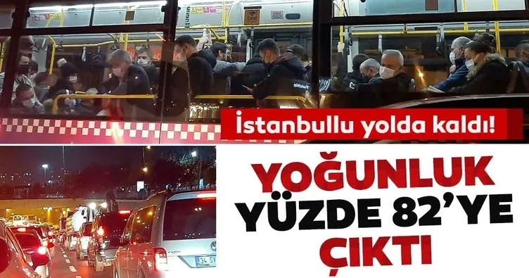 İstanbul’da kısıtlama öncesinde trafik kilitlendi