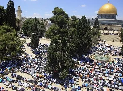 Mescid-i Aksa'da ramazan ayının ilk cuma namazı