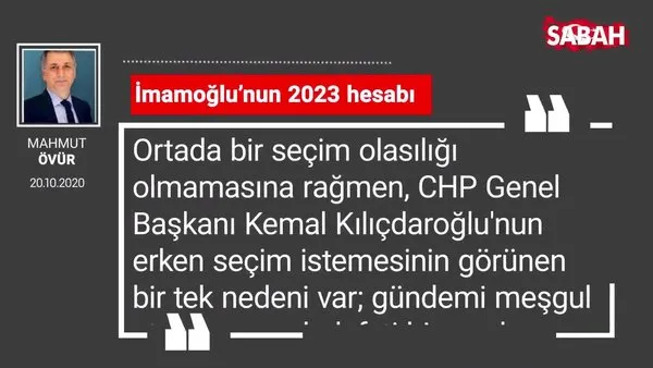Mahmut Övür 'İmamoğlu’nun 2023 hesabı'