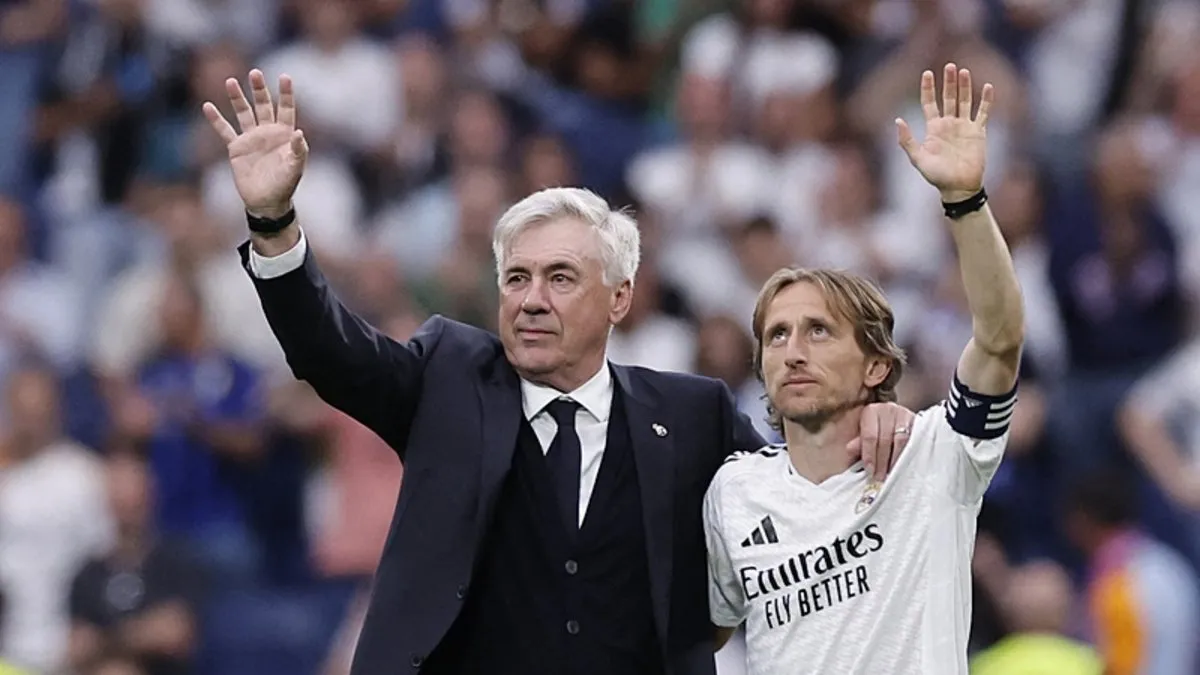 Ancelotti ve Modric, Real Madrid’e galibiyetle veda etti! Ancelotti ve Modric, Real Madrid’e galibiyetle veda etti!