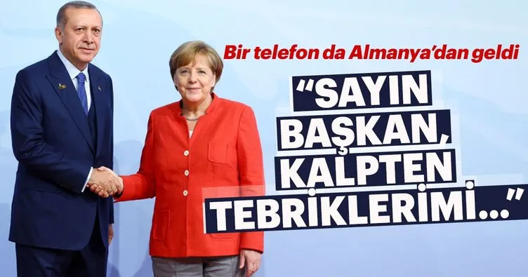 Almanya Başbakanı Merkel’den Erdoğan’a tebrik telefonu