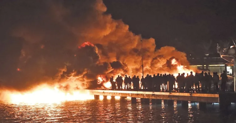 Bodrum şokta: 7 tekne kül oldu