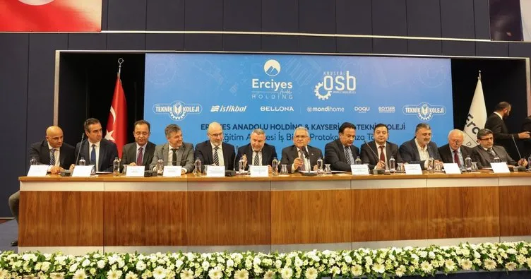 Erciyes Anadolu Holding ve OSB Teknik Koleji arasında eğitim atölyesi protokolü imzalandı