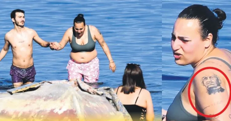 Babasını kolunda taşıyor