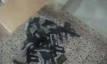 Ataşehir’de kaçak silah imalathanesine baskın kamerada