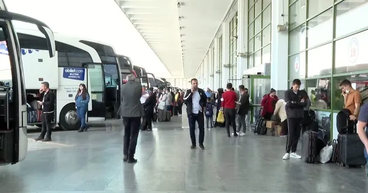 Otogarlarda bayram hareketliliği: Türkiye’nin dört bir tarafına akın başladı!