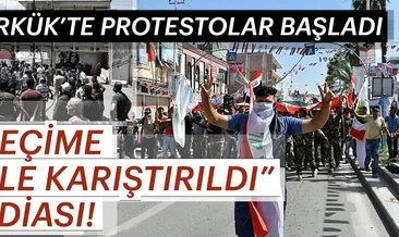 Kerkük’te Türkmenlerden seçim protestosu