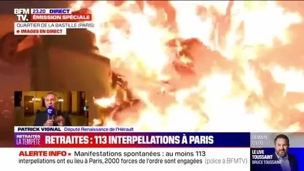 Fransa kaosa sürükleniyor: Macron kıl payı kurtuldu, halk sokakları ateşe verdi | Video